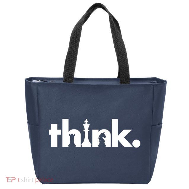 Think Chess Lover King Knight Rook Zip Tote Bag