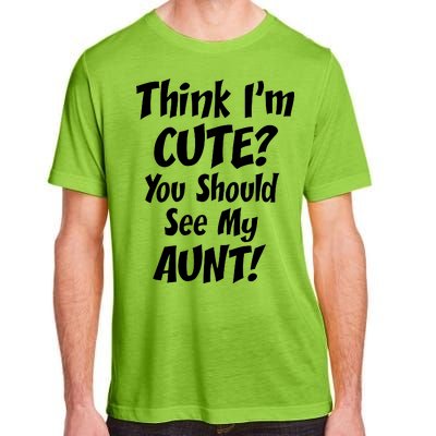 Think I'm Cute? See My Auntie Adult ChromaSoft Performance T-Shirt