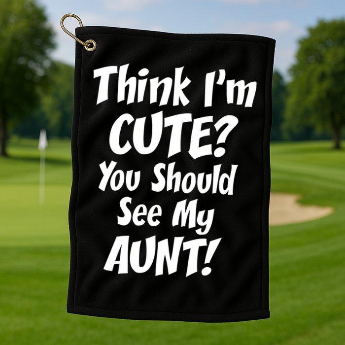 Think I'm Cute? See My Auntie Golf Towel