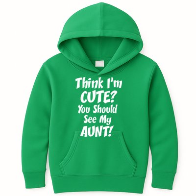 Think I'm Cute? See My Auntie Kids Hoodie