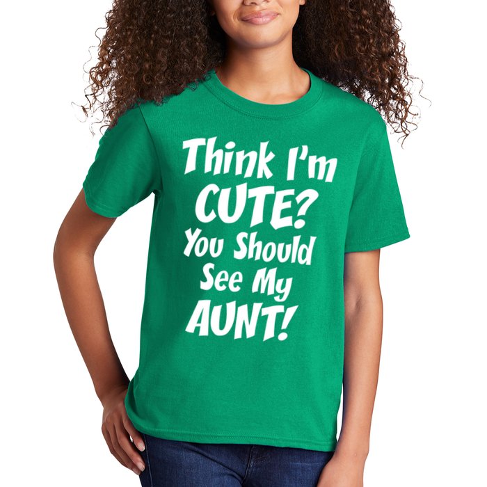 Think I'm Cute? See My Auntie Kids T-Shirt
