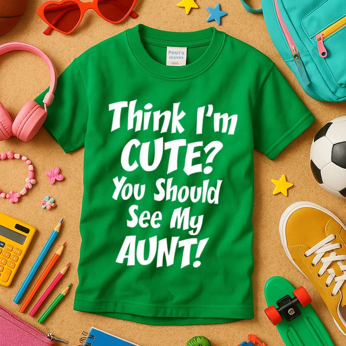 Think I'm Cute? See My Auntie Kids T-Shirt