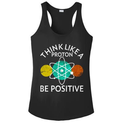 Think Like A Proton Be Positive Ladies PosiCharge Competitor Racerback Tank