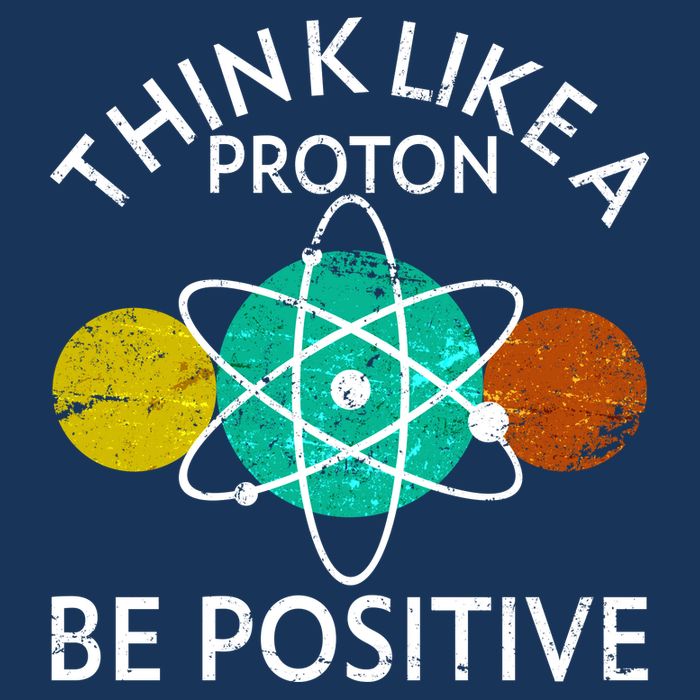 Think Like A Proton Be Positive Drawstring Bag