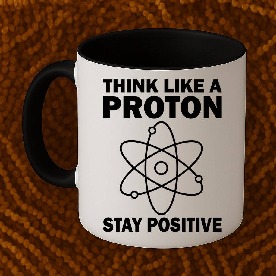 Think Like A Proton Stay Positive Mug