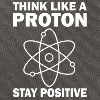 Think Like A Proton Stay Positive Cotton Canvas Backpack