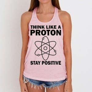 Think Like A Proton Stay Positive Women's Knotted Racerback Tank