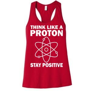 Think Like A Proton Stay Positive Women's Racerback Tank