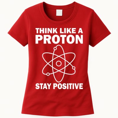 Think Like A Proton Stay Positive Womens T-Shirt