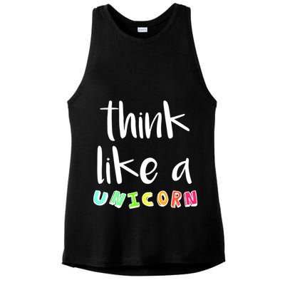 Think Like A Unicorn Ladies PosiCharge Tri-Blend Wicking Tank