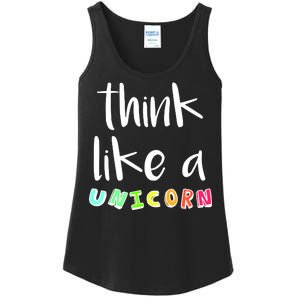 Think Like A Unicorn Ladies Essential Tank