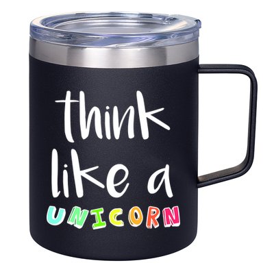 Think Like A Unicorn 12oz Stainless Steel Coffee Mug