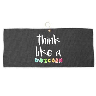 Think Like A Unicorn Large Microfiber Waffle Golf Towel