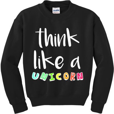 Think Like A Unicorn Kids Sweatshirt