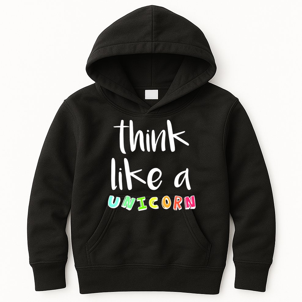 Think Like A Unicorn Kids Hoodie