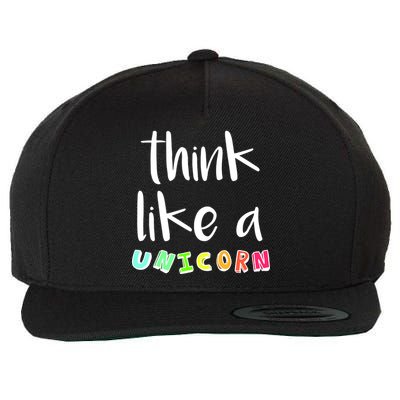 Think Like A Unicorn Wool Snapback Cap