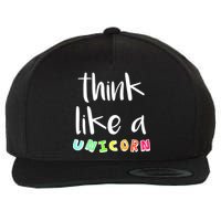 Think Like A Unicorn Wool Snapback Cap