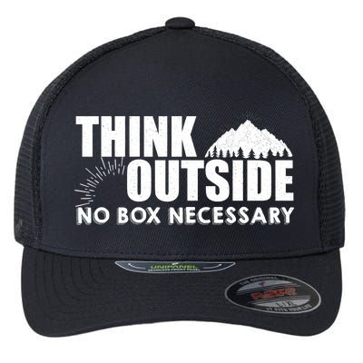 Think Outside No Box Necessary Flexfit Unipanel Trucker Cap