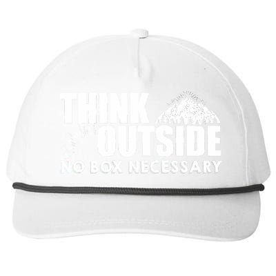 Think Outside No Box Necessary Snapback Five-Panel Rope Hat