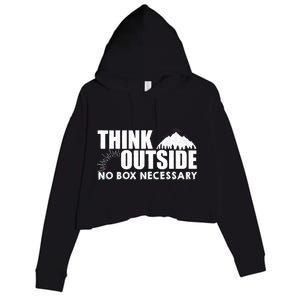 Think Outside No Box Necessary Crop Fleece Hoodie