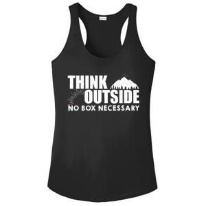 Think Outside No Box Necessary Ladies PosiCharge Competitor Racerback Tank