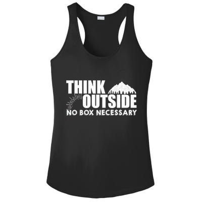 Think Outside No Box Necessary Ladies PosiCharge Competitor Racerback Tank