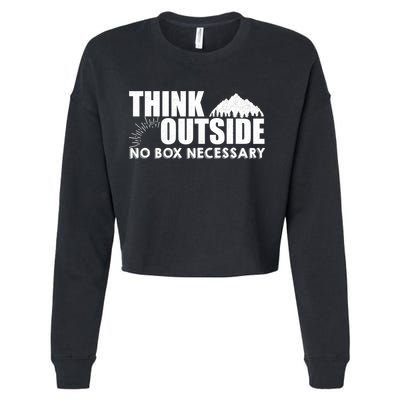 Think Outside No Box Necessary Cropped Pullover Crew