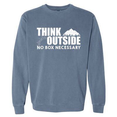 Think Outside No Box Necessary Garment-Dyed Sweatshirt