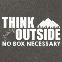 Think Outside No Box Necessary Cotton Canvas Backpack