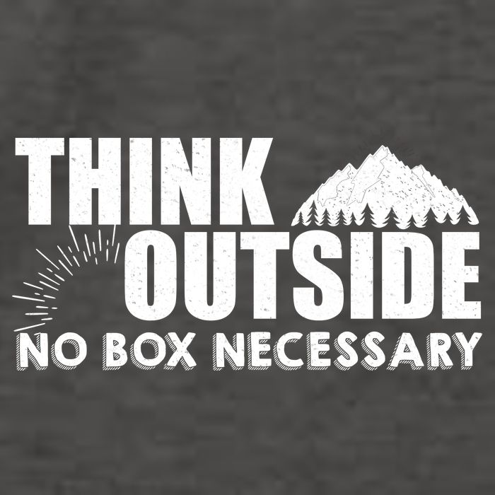 Think Outside No Box Necessary Vector Backpack