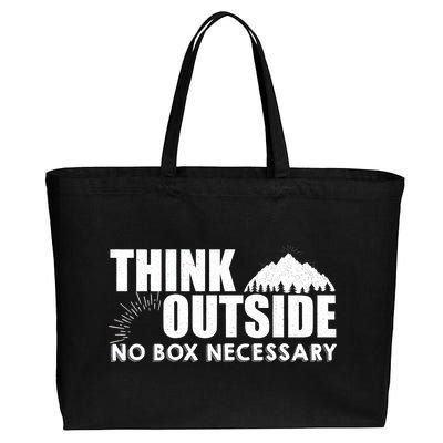 Think Outside No Box Necessary Cotton Canvas Jumbo Tote