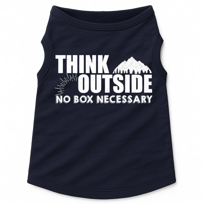 Think Outside No Box Necessary Doggie Tank