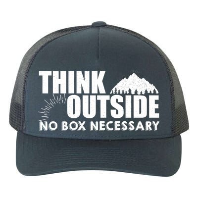 Think Outside No Box Necessary Yupoong Adult 5-Panel Trucker Hat