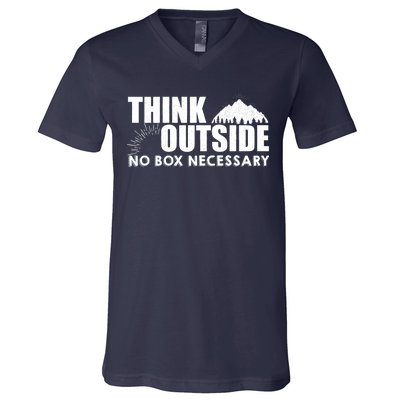 Think Outside No Box Necessary V-Neck T-Shirt