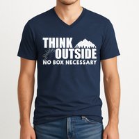 Think Outside No Box Necessary V-Neck T-Shirt