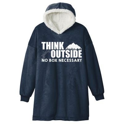 Think Outside No Box Necessary Hooded Wearable Blanket