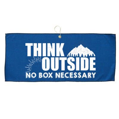 Think Outside No Box Necessary Large Microfiber Waffle Golf Towel