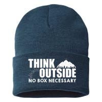 Think Outside No Box Necessary Sustainable Knit Beanie