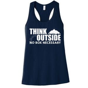 Think Outside No Box Necessary Women's Racerback Tank