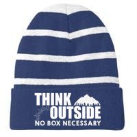 Think Outside No Box Necessary Striped Beanie with Solid Band