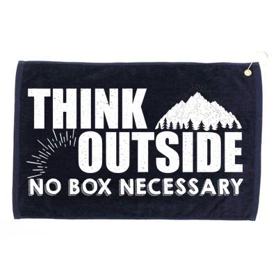 Think Outside No Box Necessary Grommeted Golf Towel