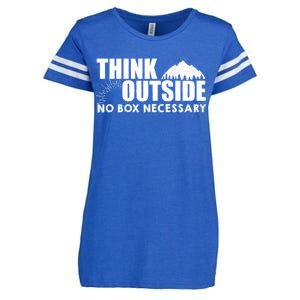 Think Outside No Box Necessary Enza Ladies Jersey Football T-Shirt