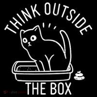 Think Outside The Box Cat Poop Flexfit Unipanel Trucker Cap