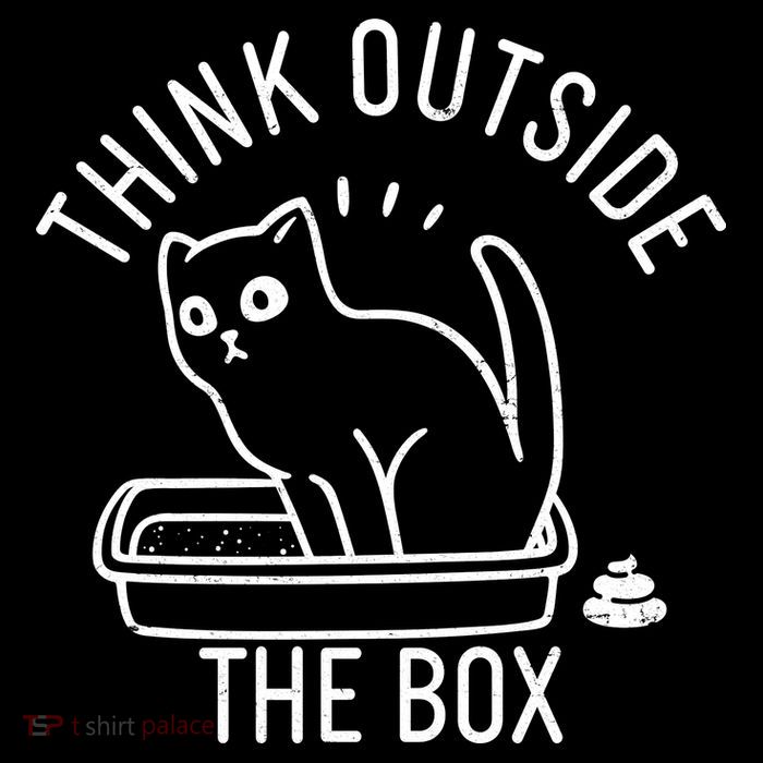 Think Outside The Box Cat Poop Flexfit Unipanel Trucker Cap