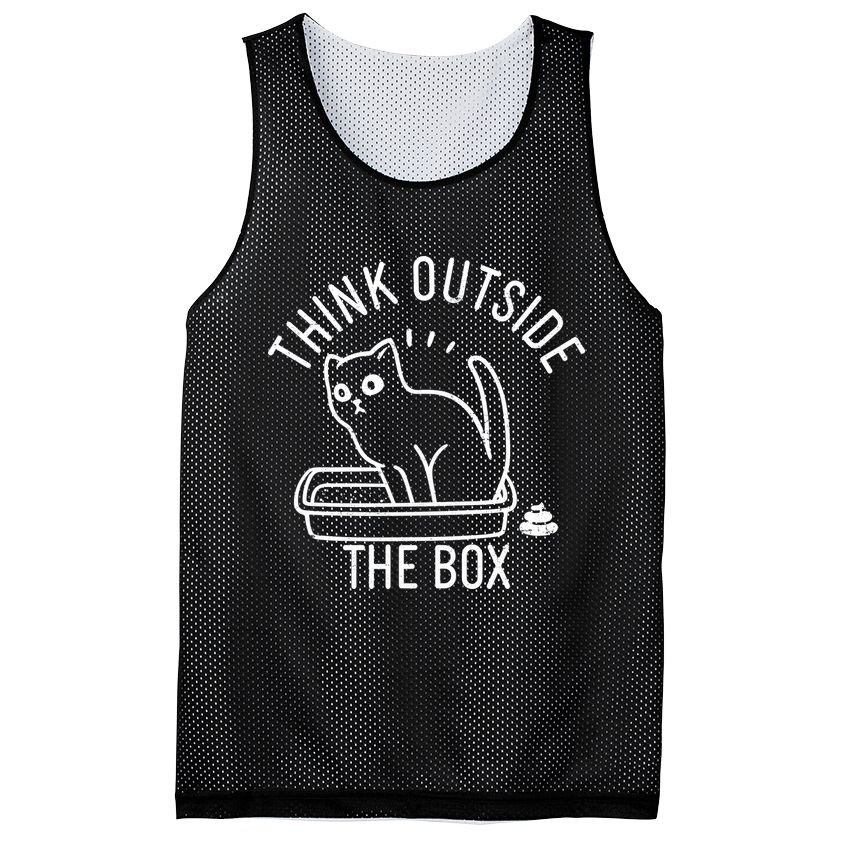 Think Outside The Box Cat Poop Mesh Reversible Basketball Jersey Tank