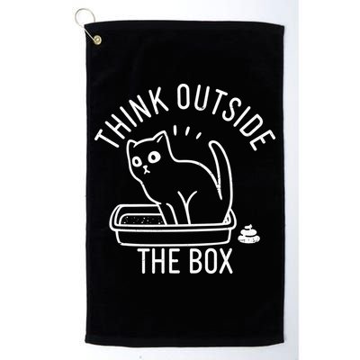Think Outside The Box Cat Poop Golf Towel