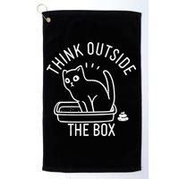 Think Outside The Box Cat Poop Golf Towel