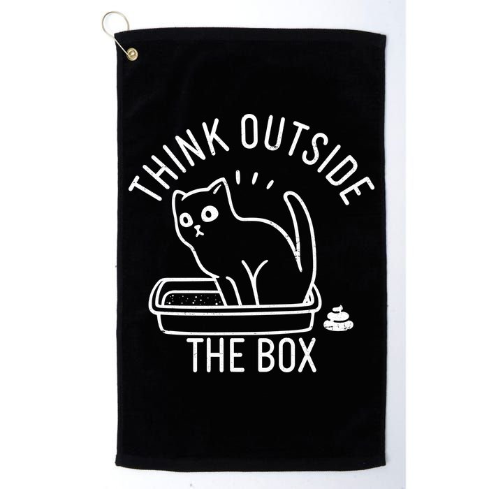 Think Outside The Box Cat Poop Golf Towel
