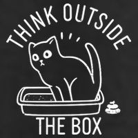 Think Outside The Box Cat Poop Golf Towel