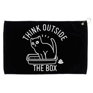 Think Outside The Box Cat Poop Grommeted Golf Towel